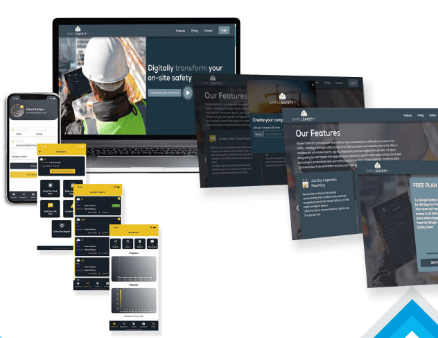 Simple Safety compliance platform on desktop and mobile